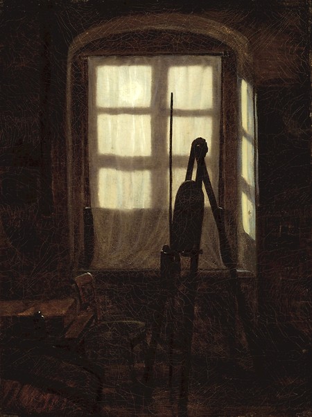 Carl Gustav Carus, 1789-1869, Studio in Moonlight, 1826, Staatliche Kunsthalle Karlsruhe