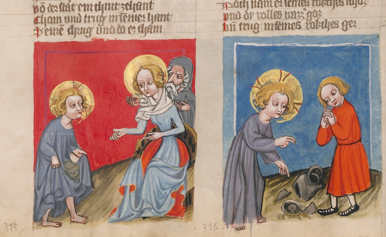 1400–1410 Weltchronik Regensburg Paul Getty Museum, Los Angeles, Ms. 33, fol. 258v