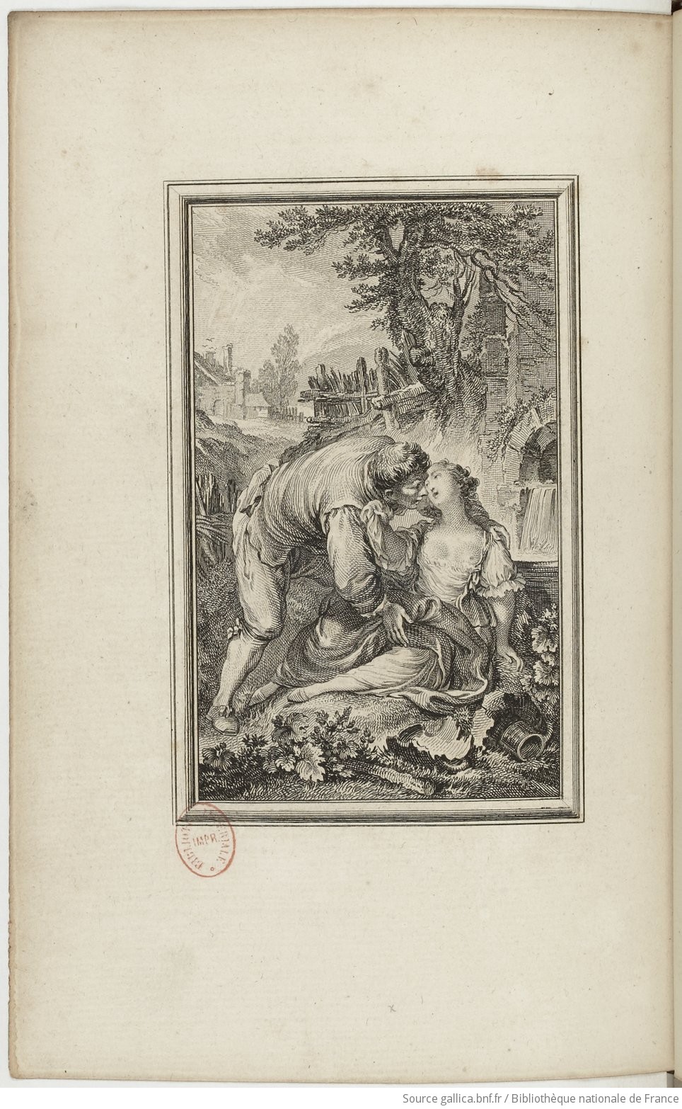 1762 La cruche Autereau Contes et nouvelles en vers, par M. de La Fontaine. T. 2 p 291 Amsterdam (Paris Barbou), illustrations de Eisen Gallica