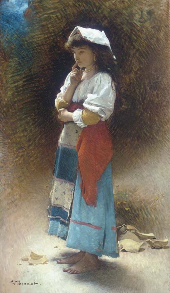 1874 Leon Bonnat 1(Le dilemme) coll part.