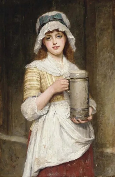 1885 Charles Sillem Lidderdale a young barmaid
