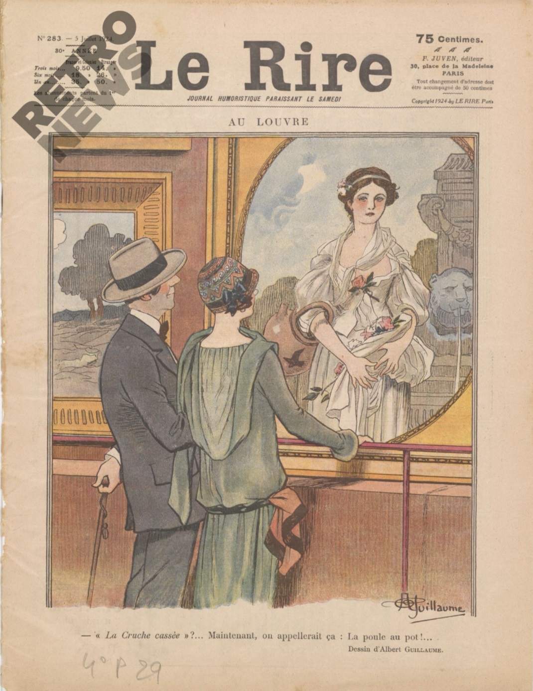 1924 Albert Guillaume Le Rire, 5 juillet 1924