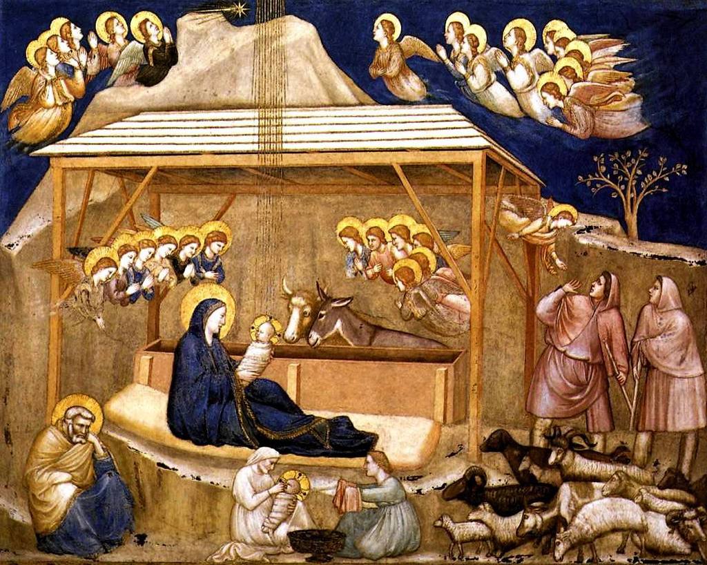 14 Giotto Nativity 1310s Fresco North transept, Lower Church, San Francesco, Assisi....Web Gallery Of Art