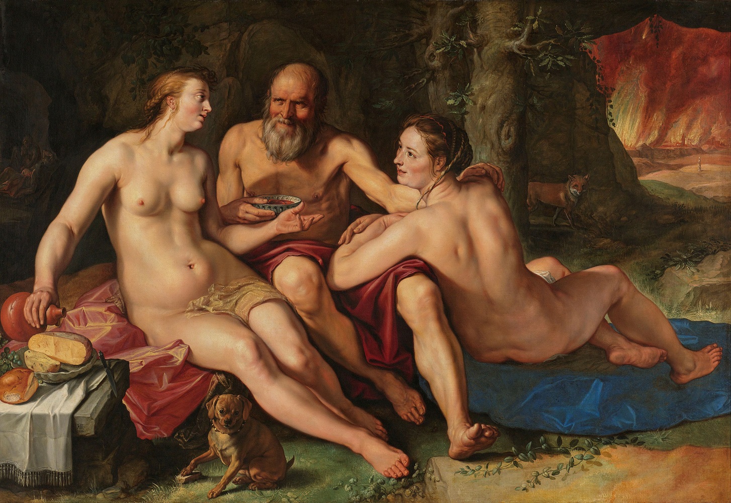 Loth et ses filles Goltzius 1616 Rijksmuseum