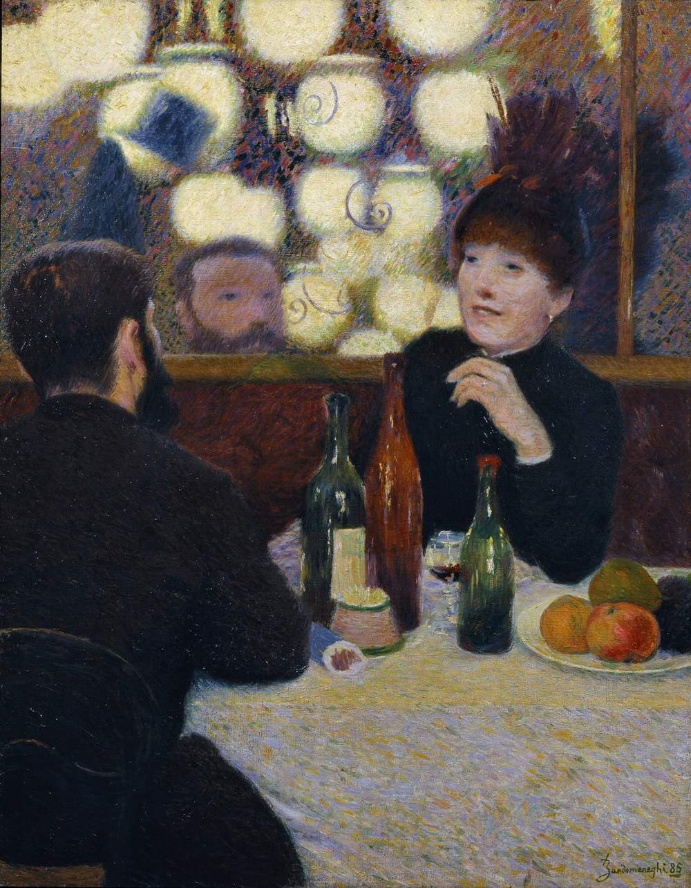 Federico Zandomeneghi, 1885 Au-Cafe-de-la-Nouvelle-Athenes private-Milan
