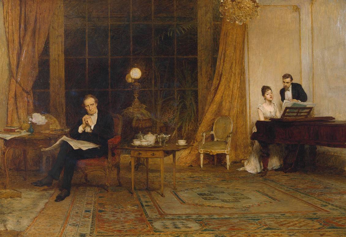 Her Mother's Voice exhibited 1888 by Sir William Quiller Orchardson 1832-1910