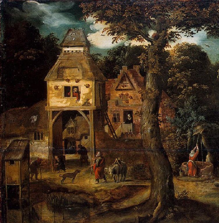 Patinir fuite_Egypte_1524_Ermitage_ferme modele