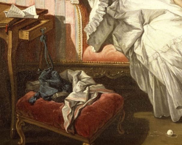 Boucher-Une dame sur son divan 1743_bourse et fil