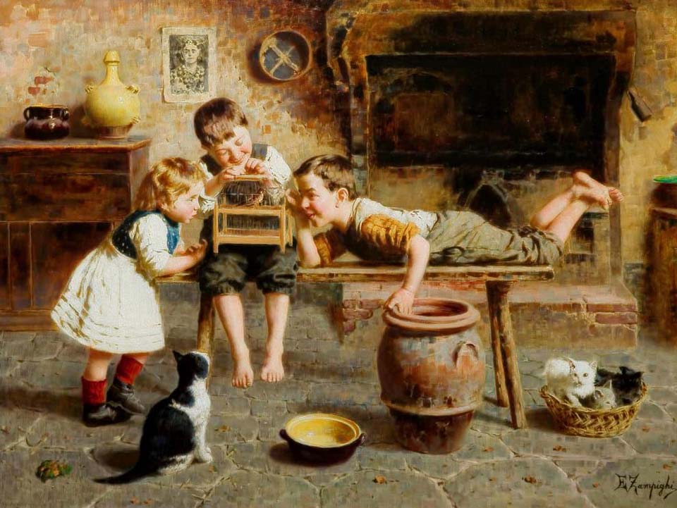 Eugenio Zampighi Jeux d'enfants