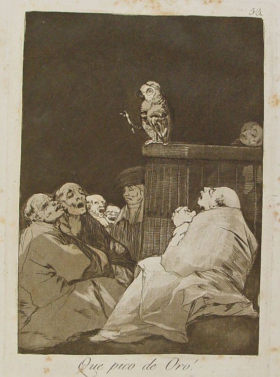 Goya 1799 Quel bec d'or !Que_pico_de_oro Caprices No 53