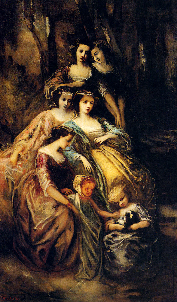Monticelli.Adolphe.Empress.Eugenie.And.Her.Attendants