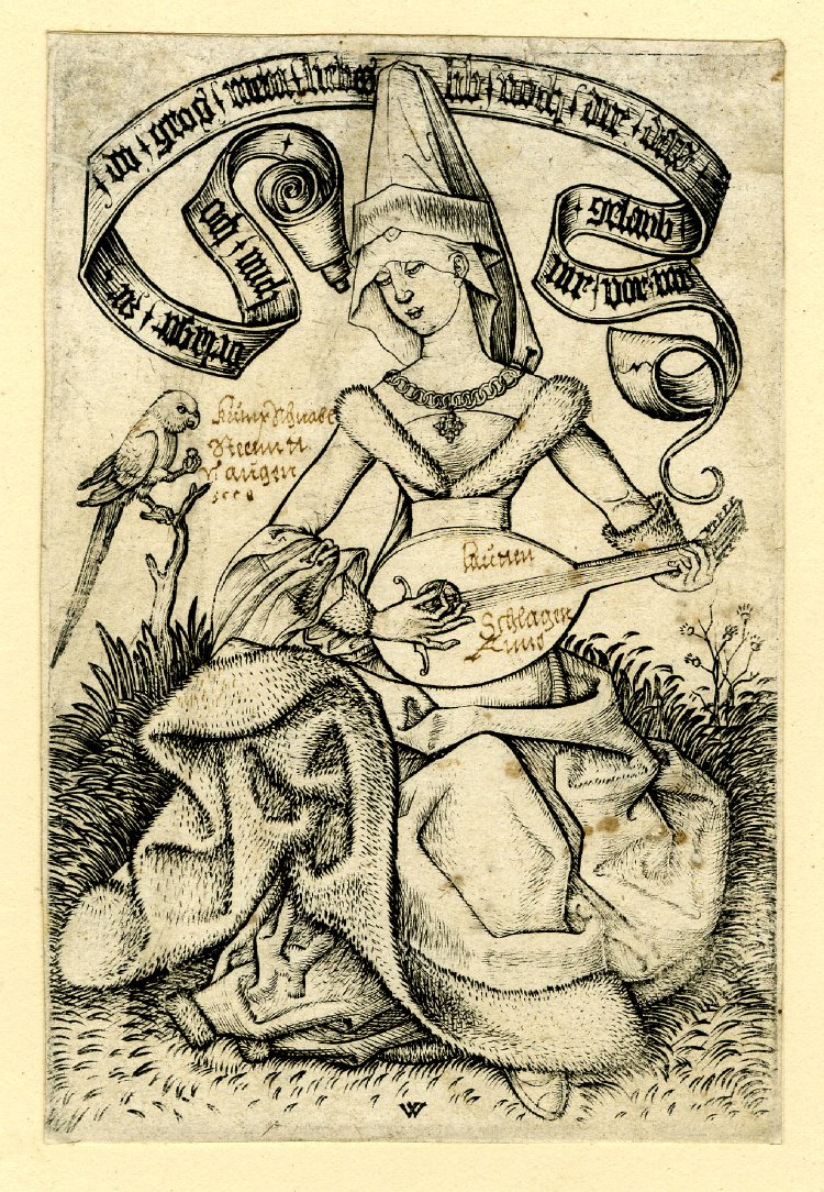 Wenzel von Olmutz, Lute Player, 1481-1500, The British Museum,
