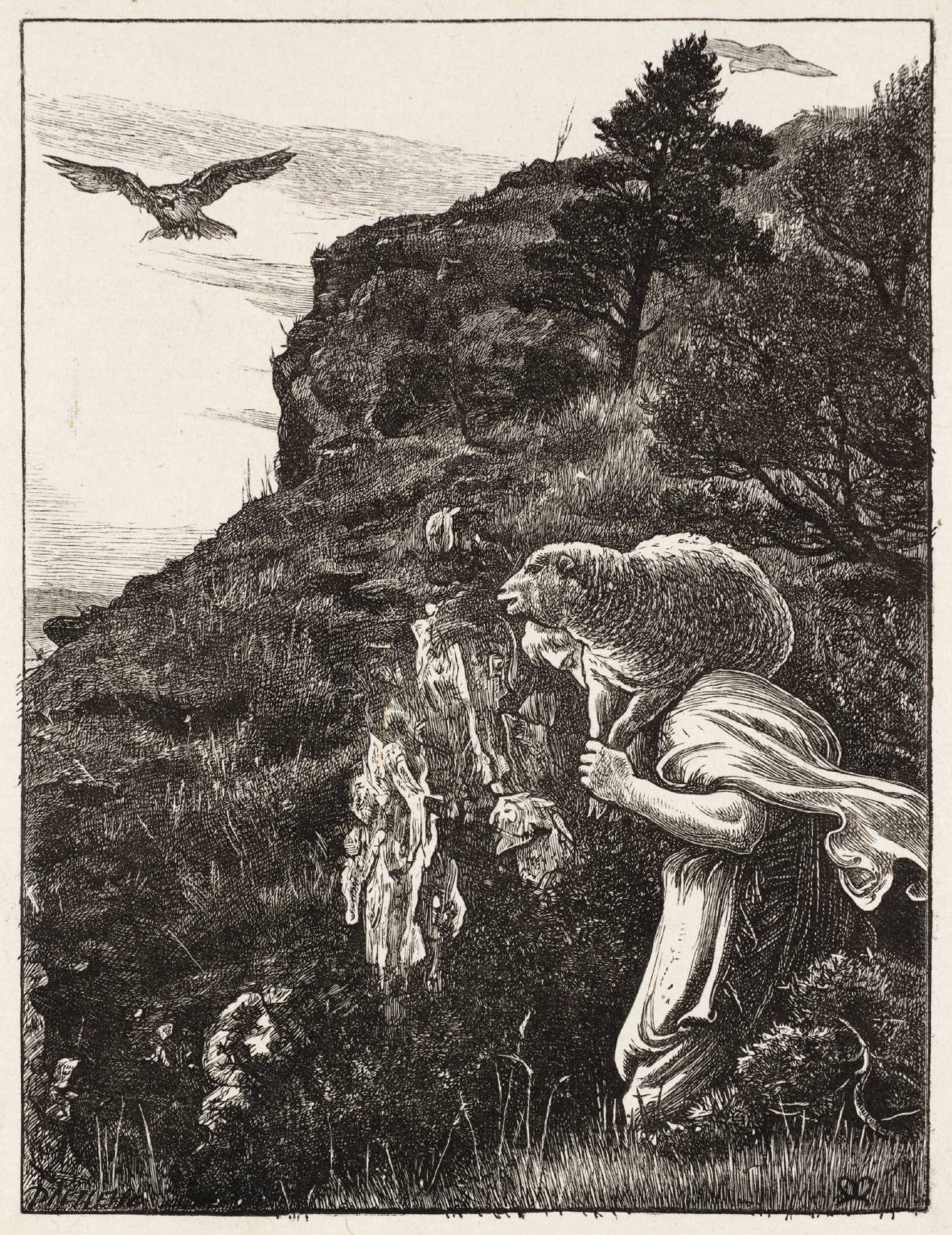 The Lost Sheep published 1864 by Sir John Everett Millais, Bt 1829-1896