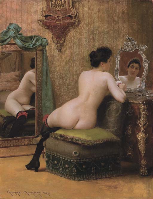 Georges_Croegaert_-1888 _Femme_au_Boudoir coll part