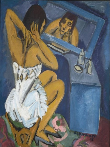 Toilette - Frau vor dem Spiegel Ernst Ludwig Kirchner, 1913, Centre Pompidou