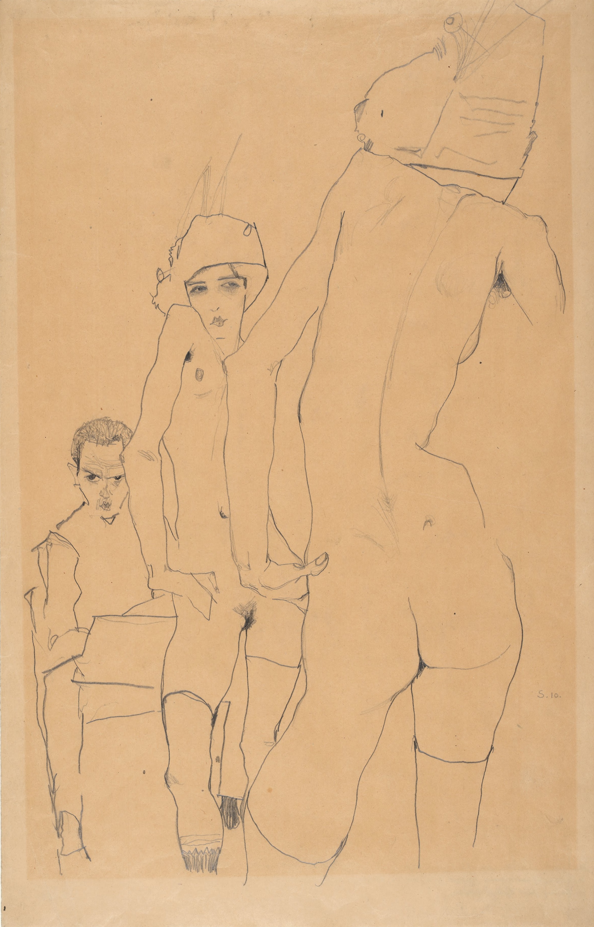 Egon_Schiele_-_Schiele_with_Nude_Model_before_the_Mirror,_1910_-_Google_Art_Project