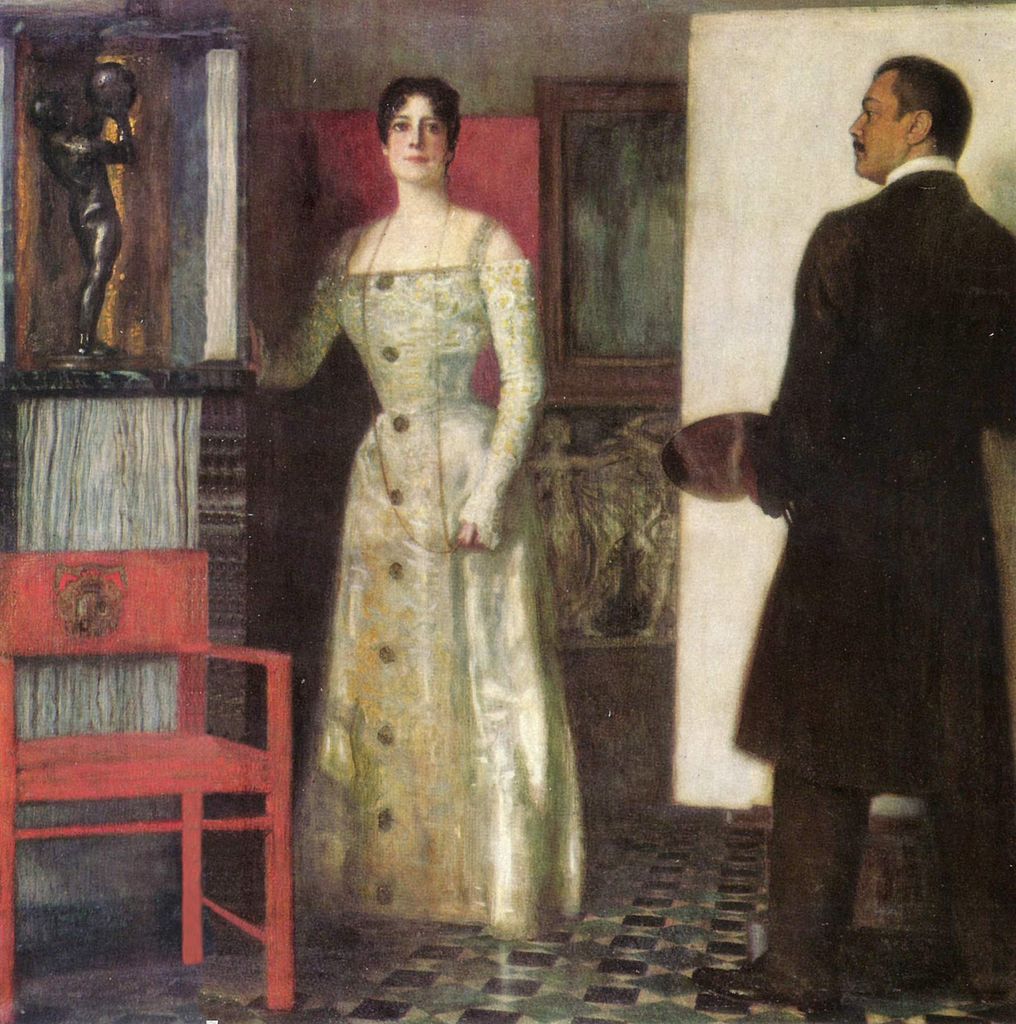 Franz und Mary Stuck im Atelier 1902 coll privee
