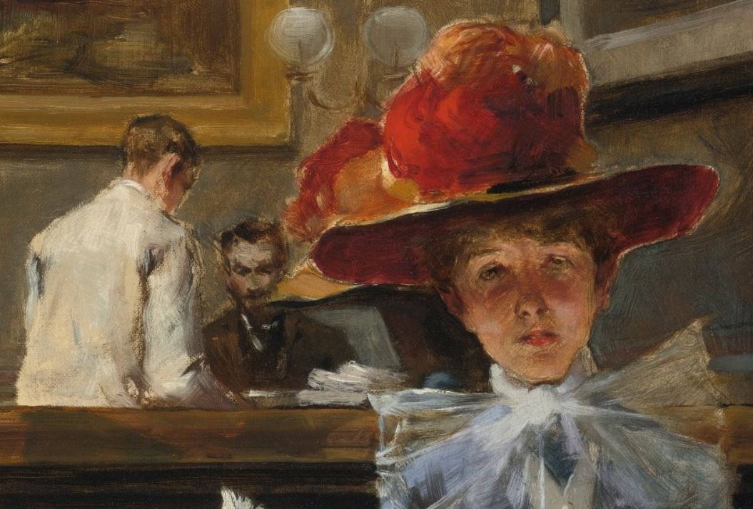 Irving Ramsey Wiles - The Corner Table (1886) dialogue