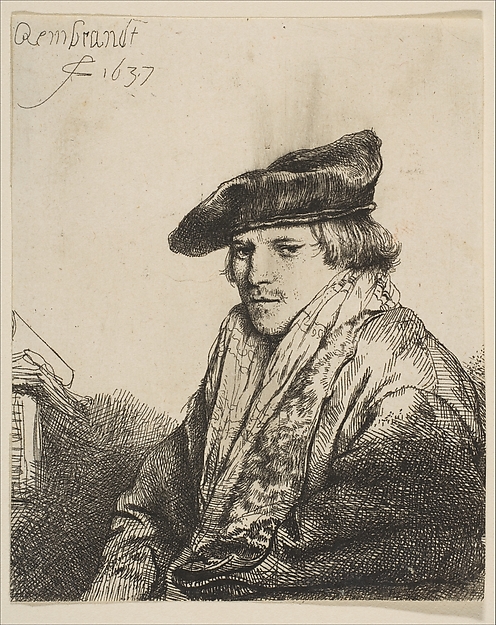 Rembrandt 1637 Young Man in a Velvet Cap (Ferdinand Bol)