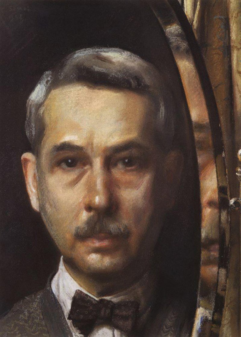 1928 Somov self-portrait-in-the-mirror