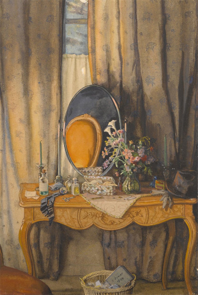 1934 Somov Table et miroir