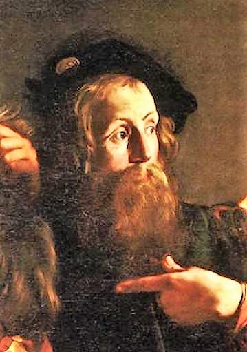 The_Calling_of_Saint_Matthew-Caravaggio_1599-1600 detail matthieu