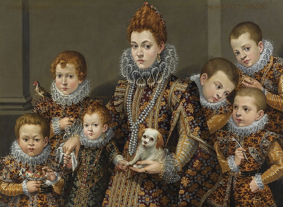 1604 Lavinia Fontana (1552-1614)  Portrait of Bianca Degli Utili Maselli with Six of Her Children collpart