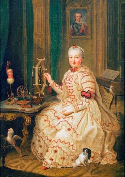 1750 ca Kurfurstin Maria Elisabeth Auguste von der Pfalz by Johann Georg Ziesenis