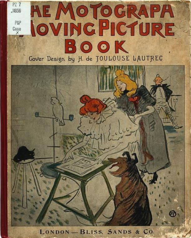 1898 Henri De Toulouse Lautrec, front cover of The Motograph Moving Picture Book 1898 book library of congress