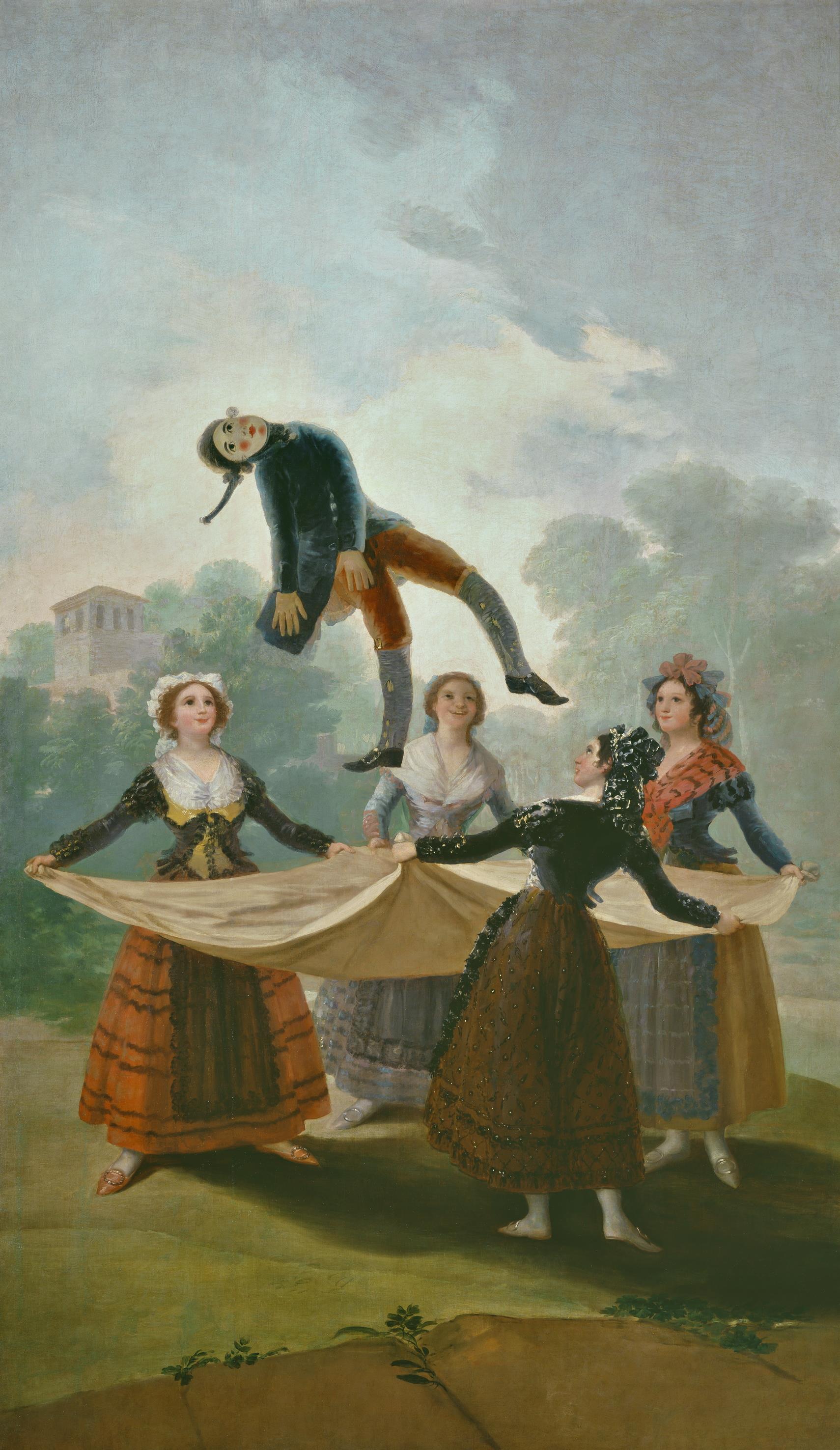 1792 Goya El pelele  Prado carton tapisserie
