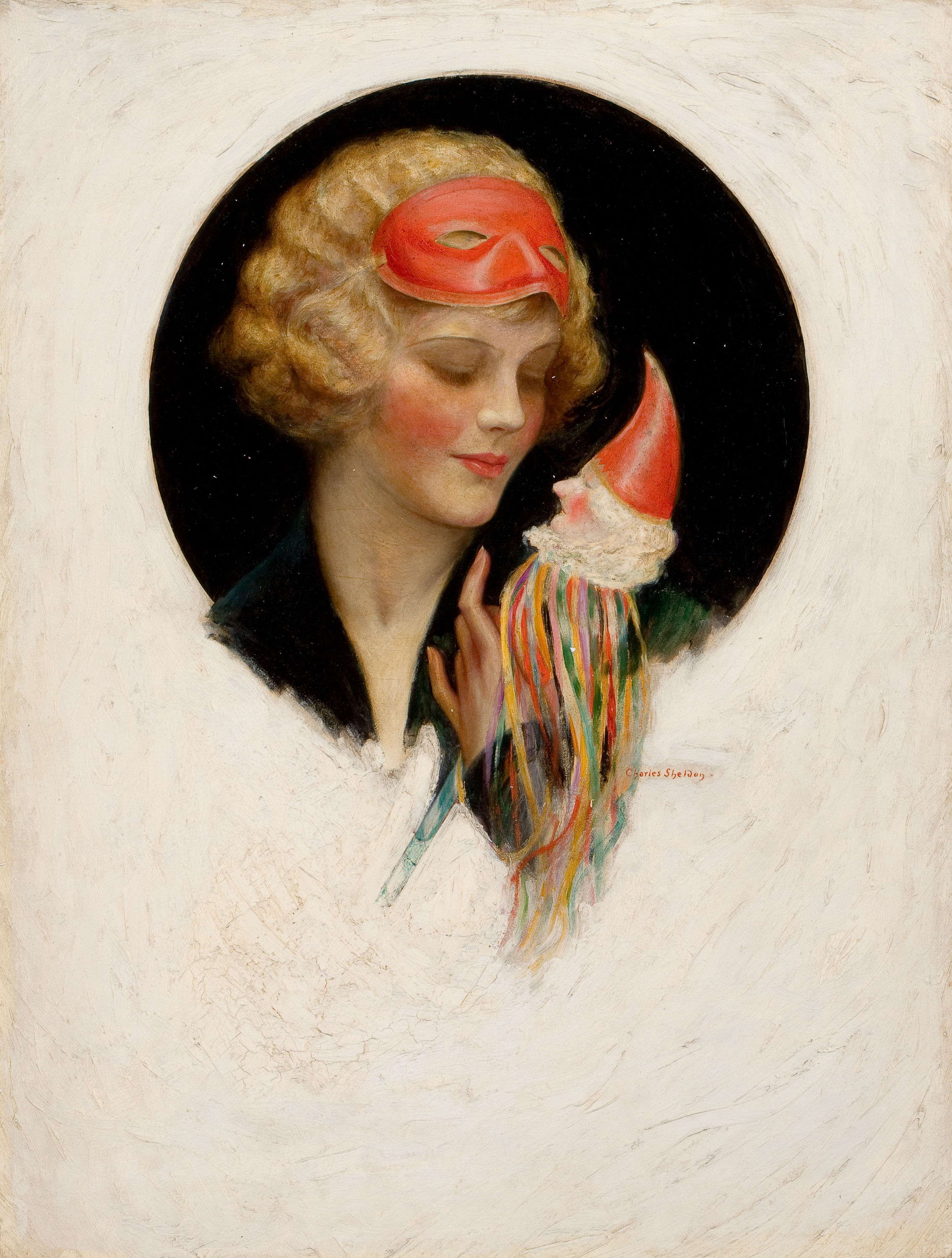 Charles Gates Sheldon Lady with Puppet, The Saturday Evening Post cover, October 31 , 1925