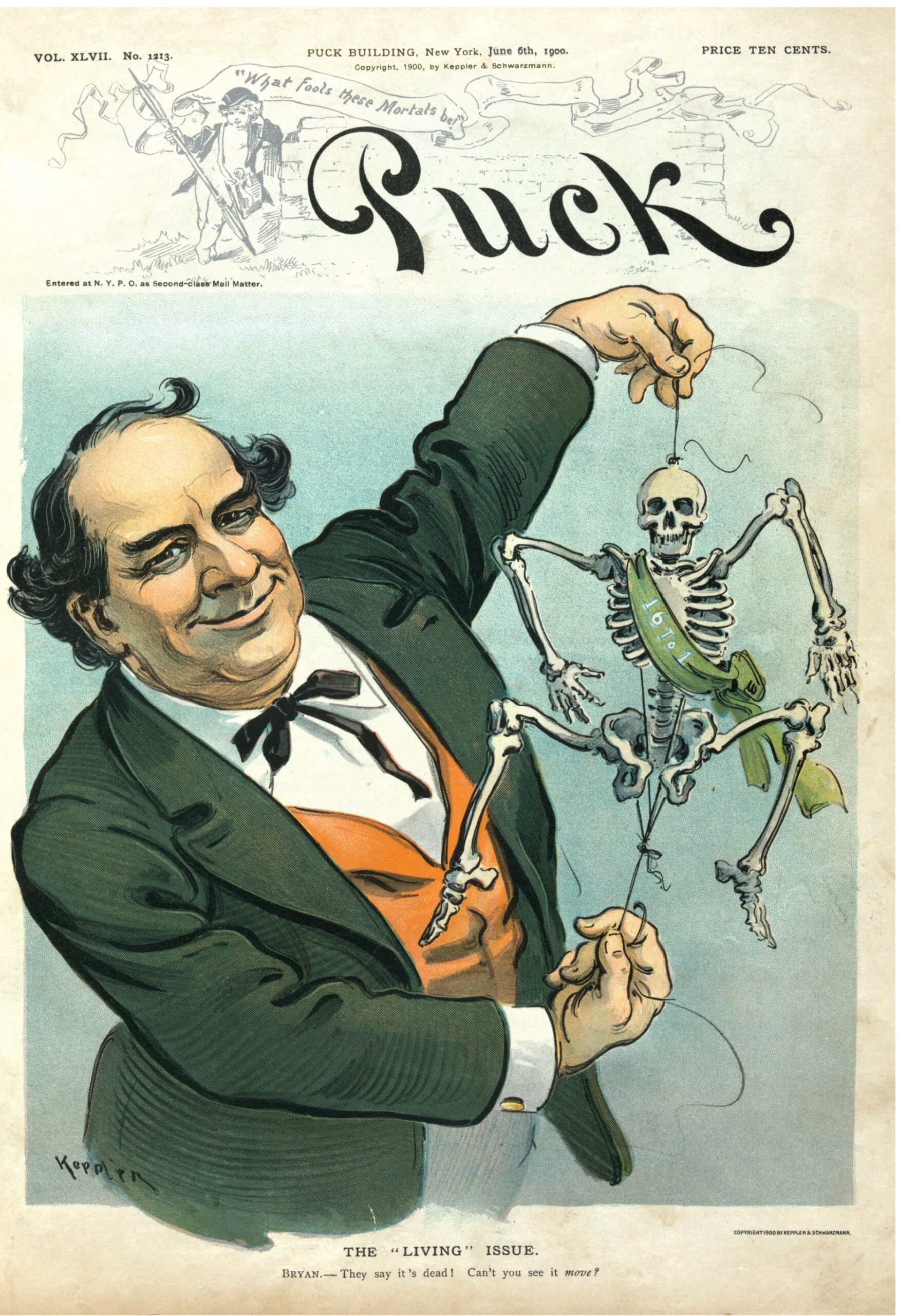 Joseph Keppler The living issue Puck 6 juin 1900