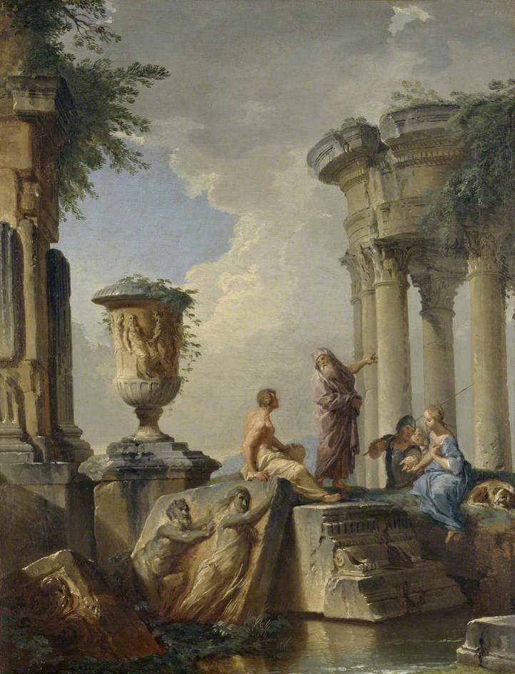 panini-1720-ca-ruins-with-a-prophet-and-other-figures-hashmolean-museum-university-of-oxford
