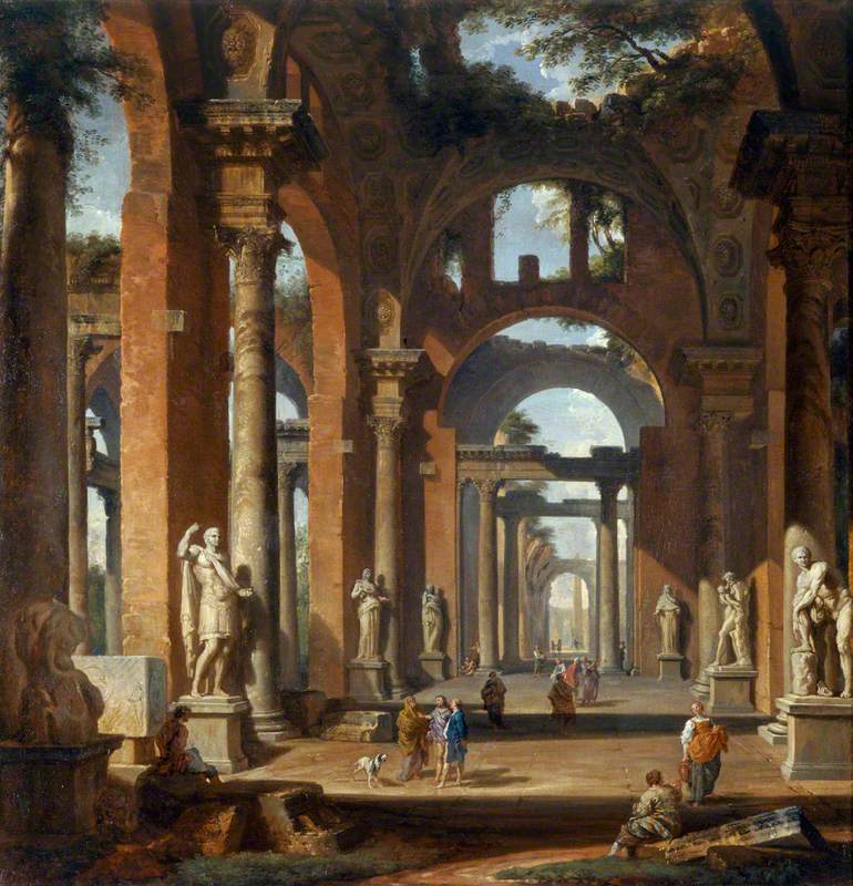 panini-1725-1750-ca-statues-in-a-ruined-arcade-marble-hill-house-london