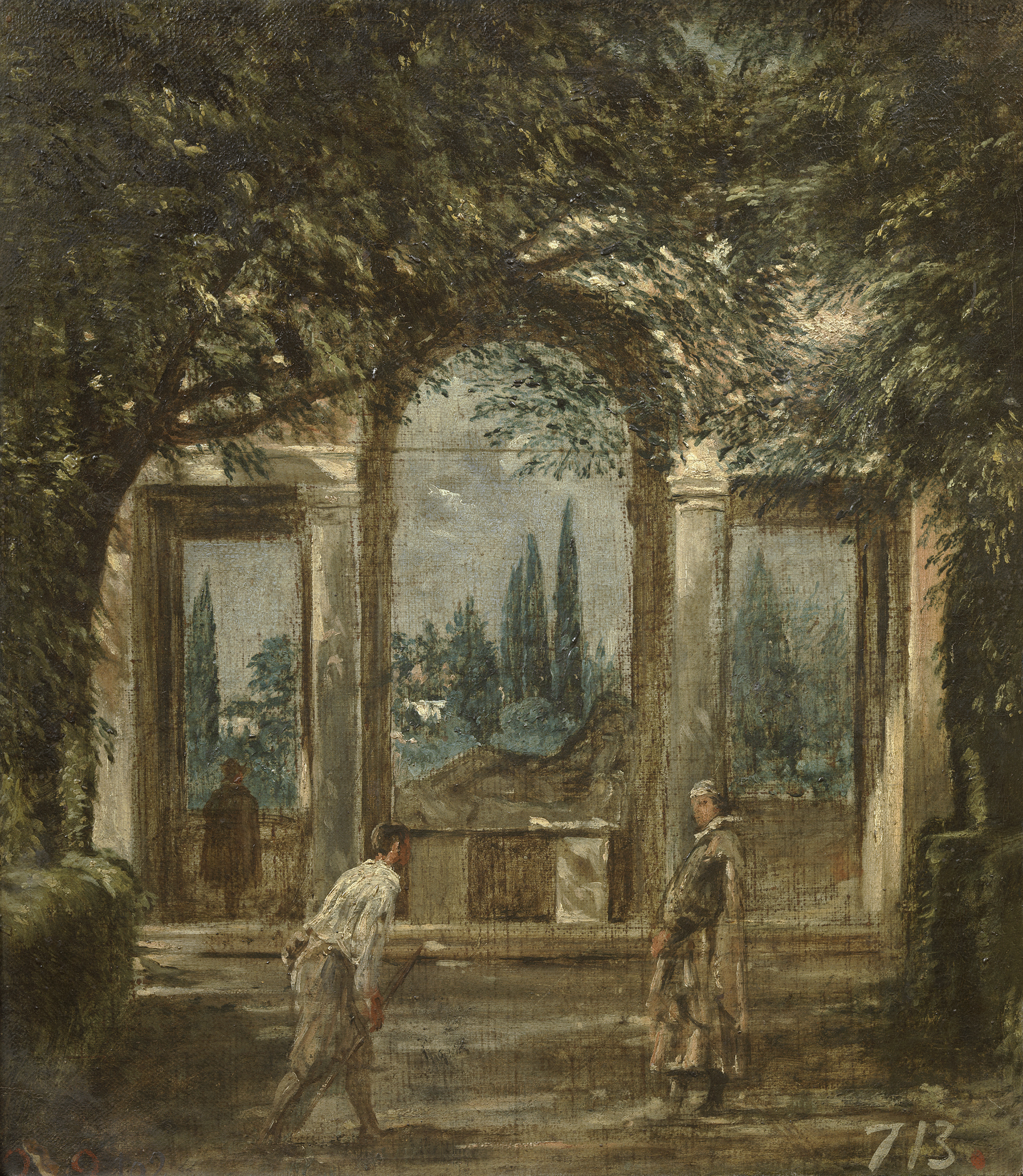 velasquez-1630-vue-du-jardin-de-la-villa-medicis-de-rome_le-pavillon-d-ariane-loggia-de-cleopatre-prado