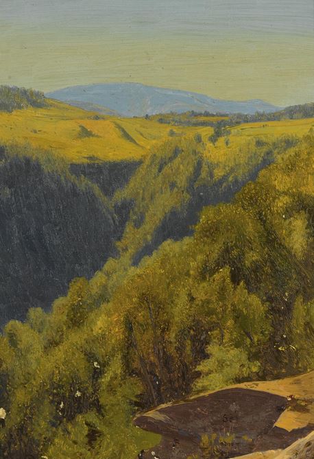 Jervis McEntee Sept 1867 SUMMER IN THE HILLS 1 Coll privee