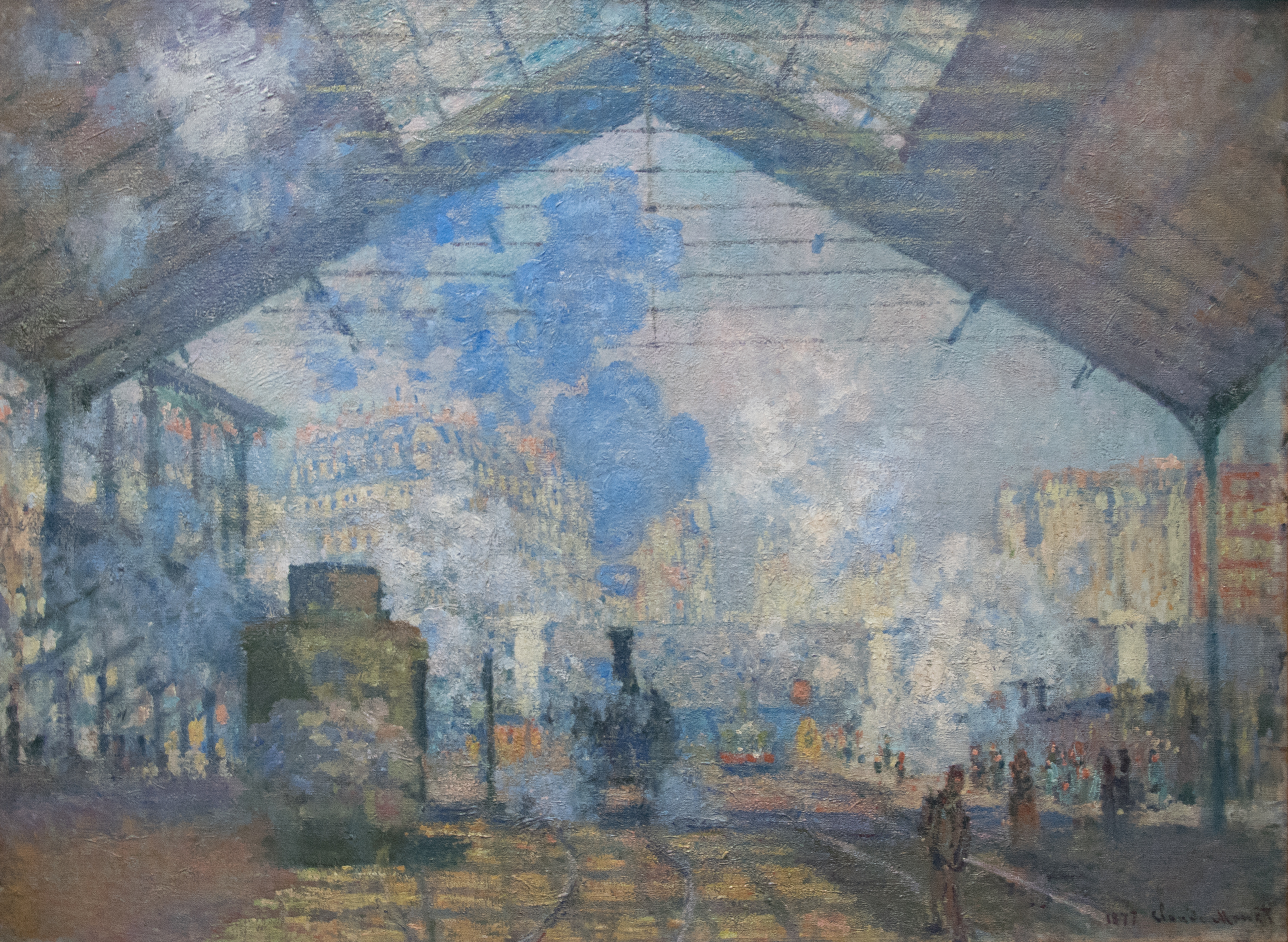 Monet La_Gare_Saint-Lazare_Ligne d'Auteuil 1877 Orsay