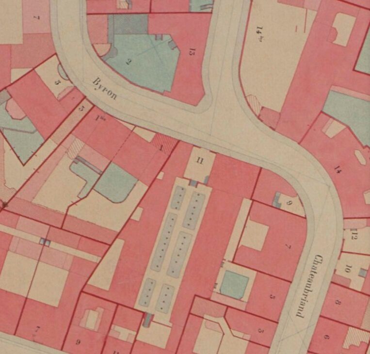 Plan parcellaire de 1885, rue Chateaubriand