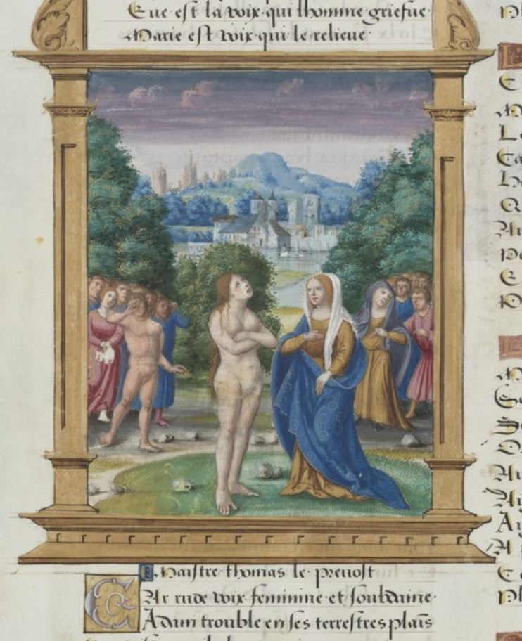 1500-1550 Recueil de palinods Eve et Marie FR 379 fol 6v