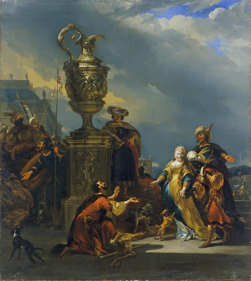 Berchem Nicolaes 1670 Abraham receives Sarah from King Abimelech. Musees d'art et d'histoire de Geneve