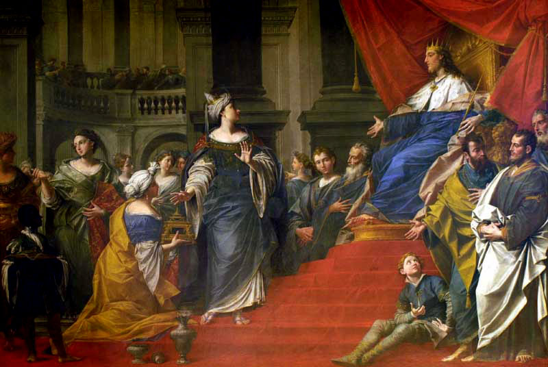 Donato Creti 1720 ca Le roi Salomon recoit la reine de Saba Musee Roger Quilliot Clermont-Ferrand