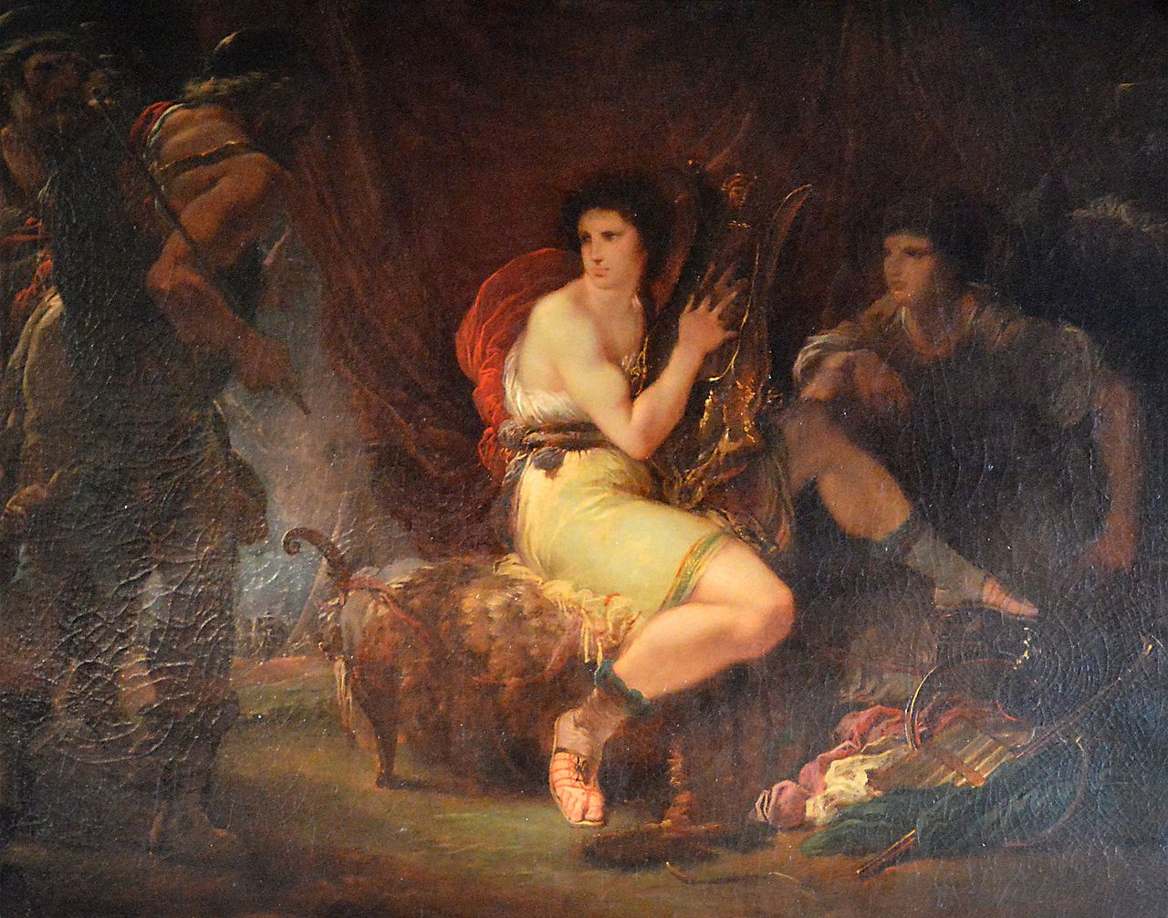 Giuseppe_Cades 1782 ca Achille,_jouant_de_la_lyre_sous_sa_tente_avec_Patrocle,_est_surpris_par_Ulysse_et_Nestor Louvre
