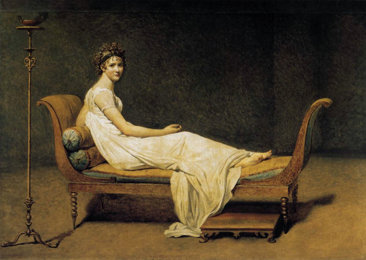 Juliette_Recamier 1800 David, Louvre