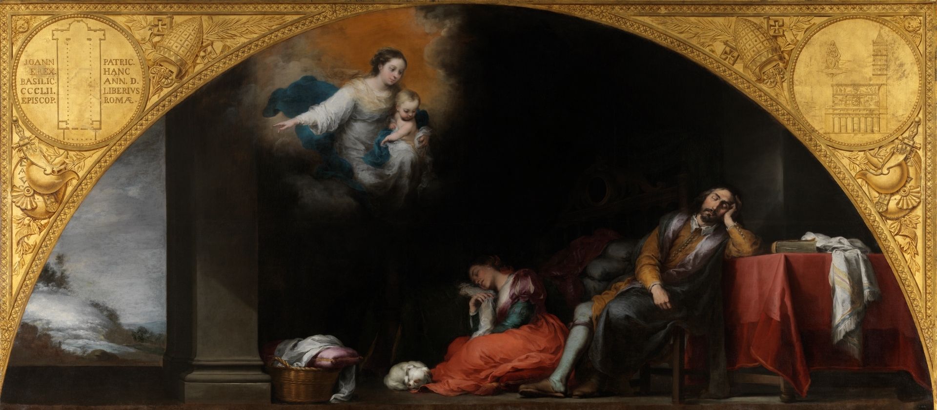 Murillo 1664 - 1665 miracle du gentilhomme romain L'apparition de la vierge à Patricio Juan Prado