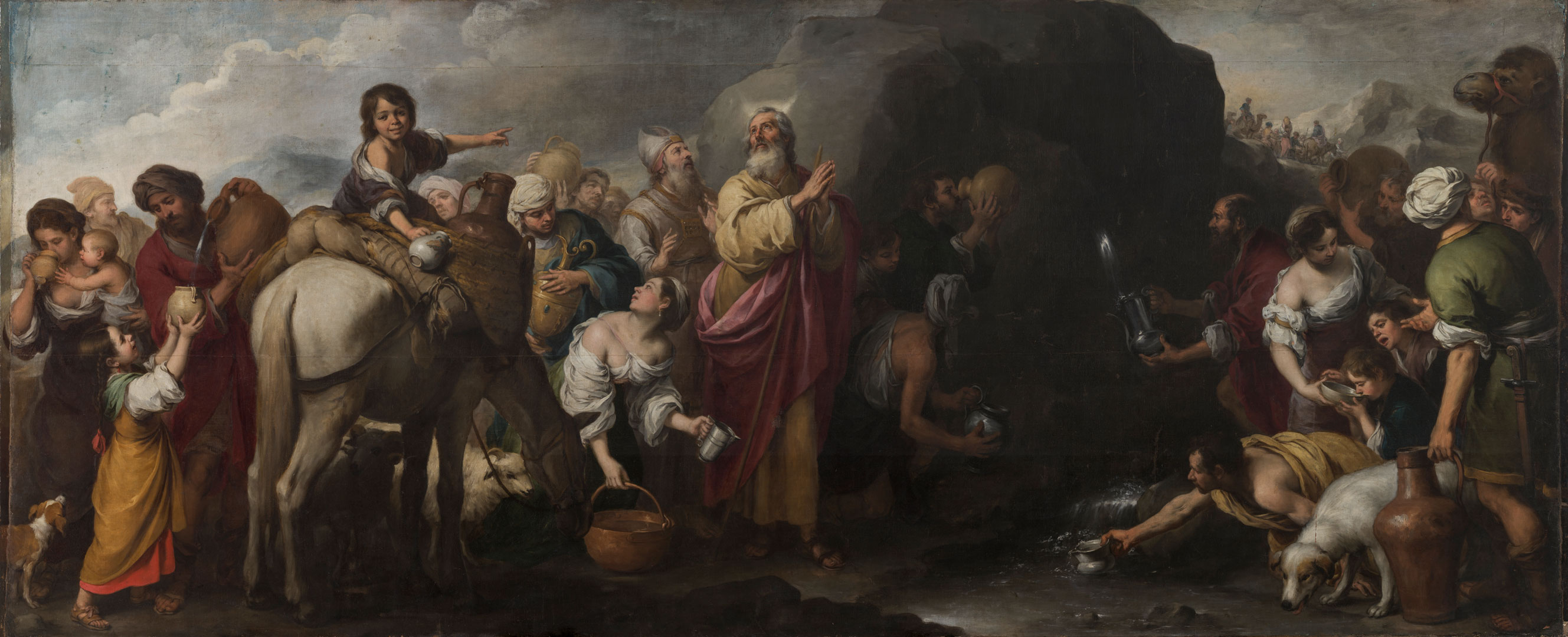 Murillo 1671-74 Moise fait jaillir l eau du rocher de Horeb Hopital de la Charite Seville