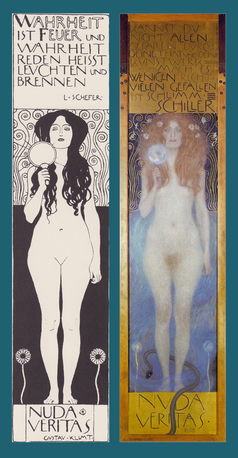 Nuda Veritas, Gustav Klimt, 1899, Osterreichisches Theatermuseum de Vienne