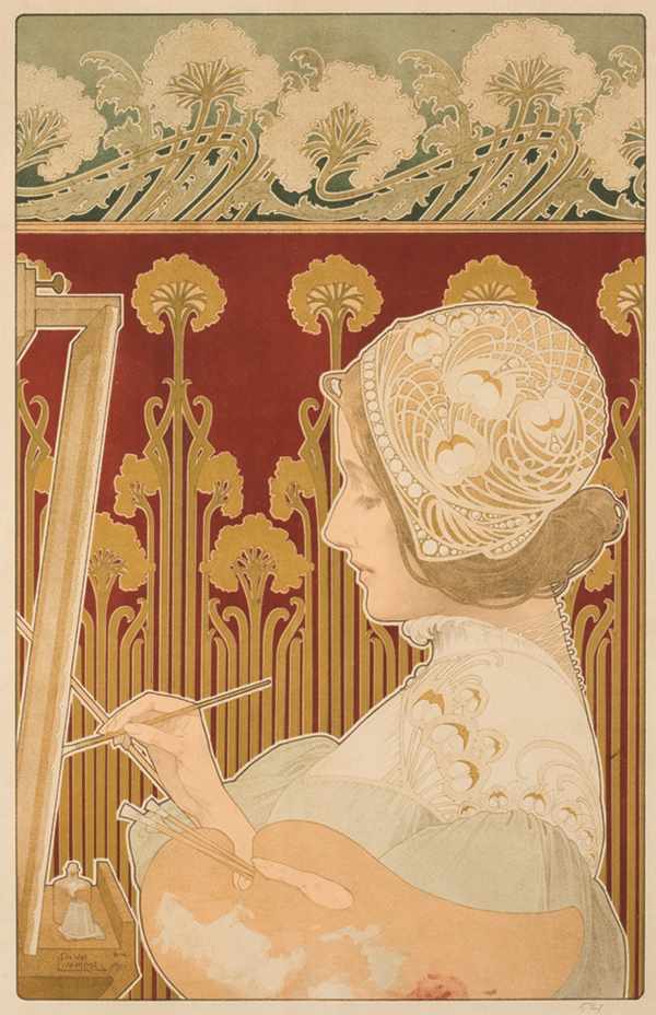 privat-livemont 1901 La peinture chromolithograph