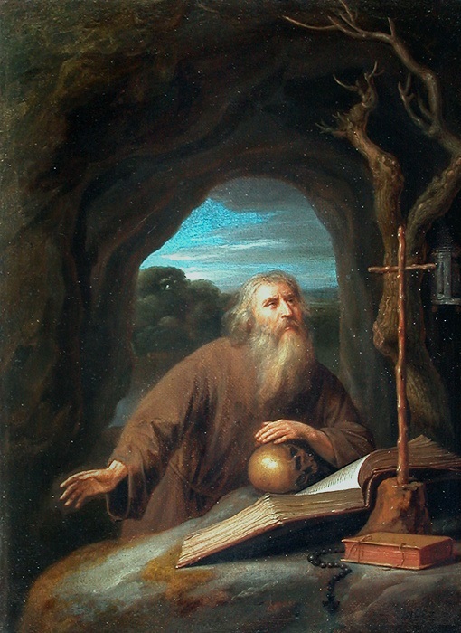 van_Slingelandt 1657 Saint_Jerome_en_priere_dans_une_grotte_Louvre