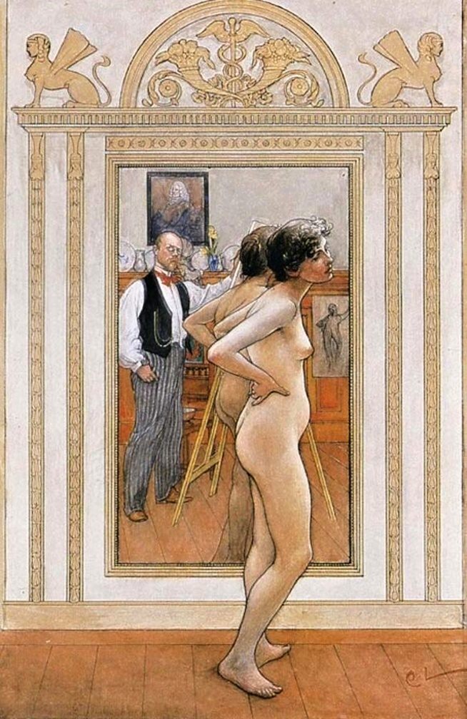 Carl Larsson Before the Mirror, 1898