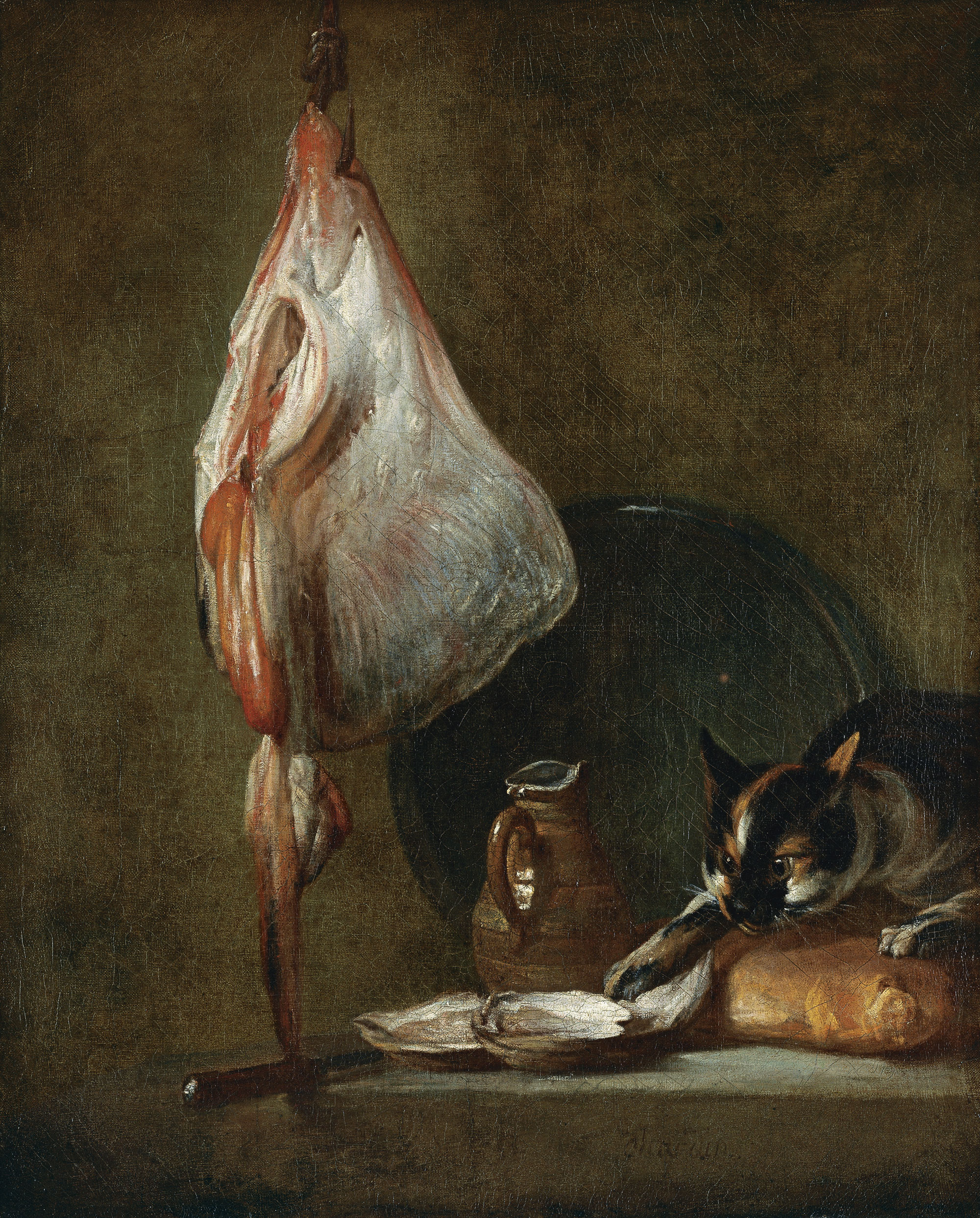 Chardin 1728 Still Life With Cat and RayFish Museo Thyssen-Bornemisza, Madrid